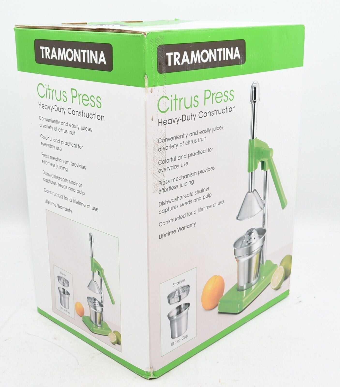 TRAMONTINA Heavy Duty Construction Manual Citrus Press, Green