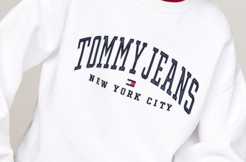 Womens Tommy Jeans Varsity Crew Neck Sweatshirt UK12 Medium