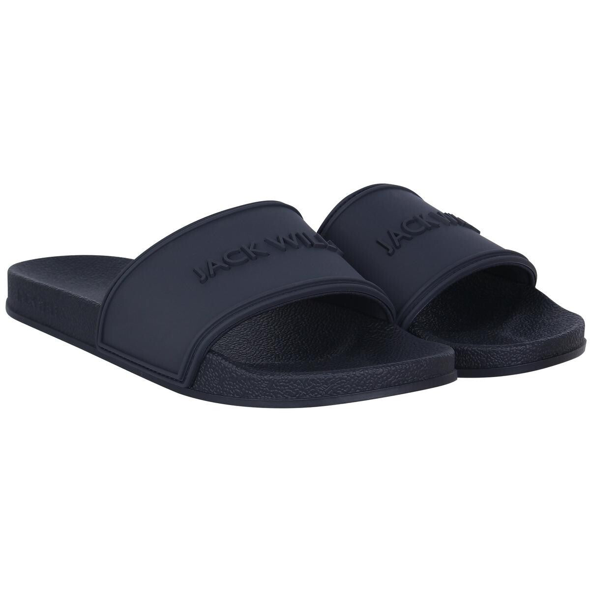 Womens Jack Wills Logo Sliders Navy  Blue Size UK 3 - 4