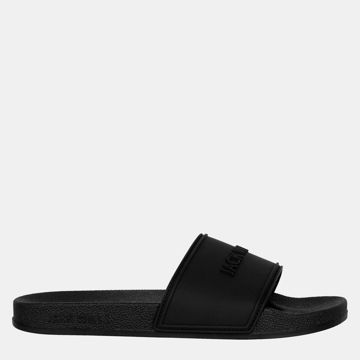 Womens Jack Wills Logo Sliders Black Size UK 3 - 4