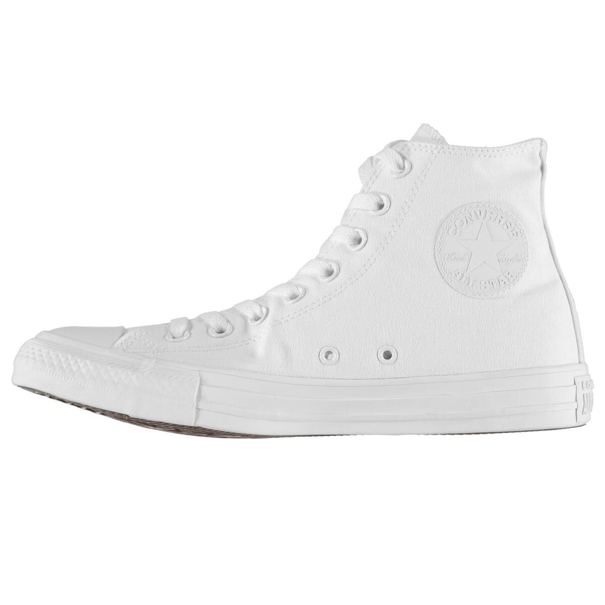 Mens Converse AS Mono White Canvas High Tops Size UK9.5