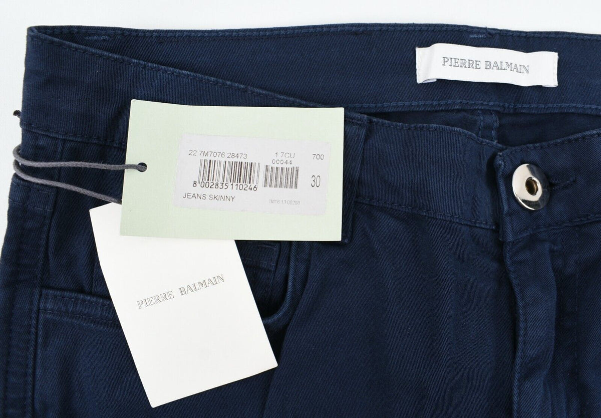 PIERRE BALMAIN Womens Low Rise Skinny Jeans, Blue, size W29-W30