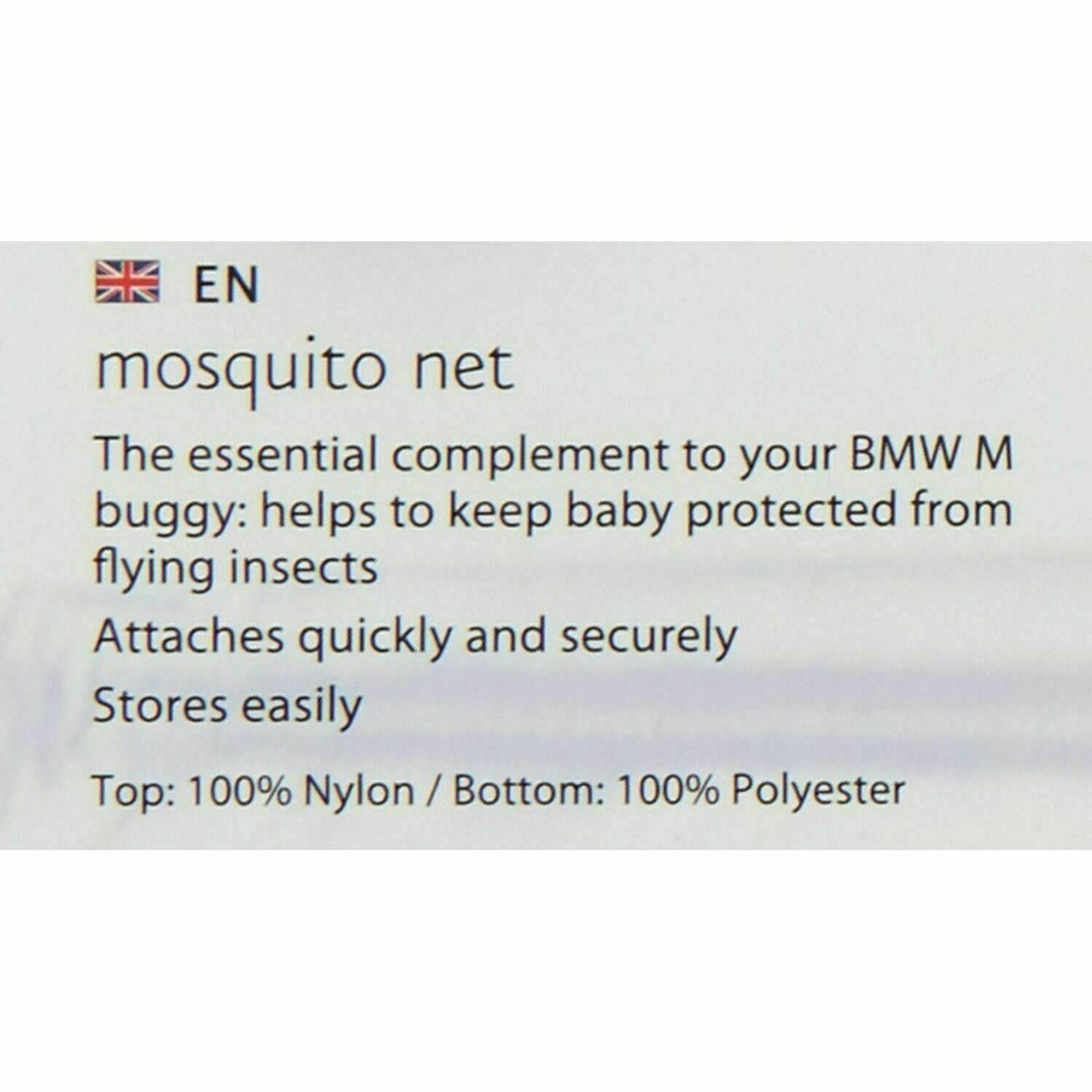 BMW MACLAREN Grey Buggy Mosquito Net, with Pouch Bag For Baby Pram
