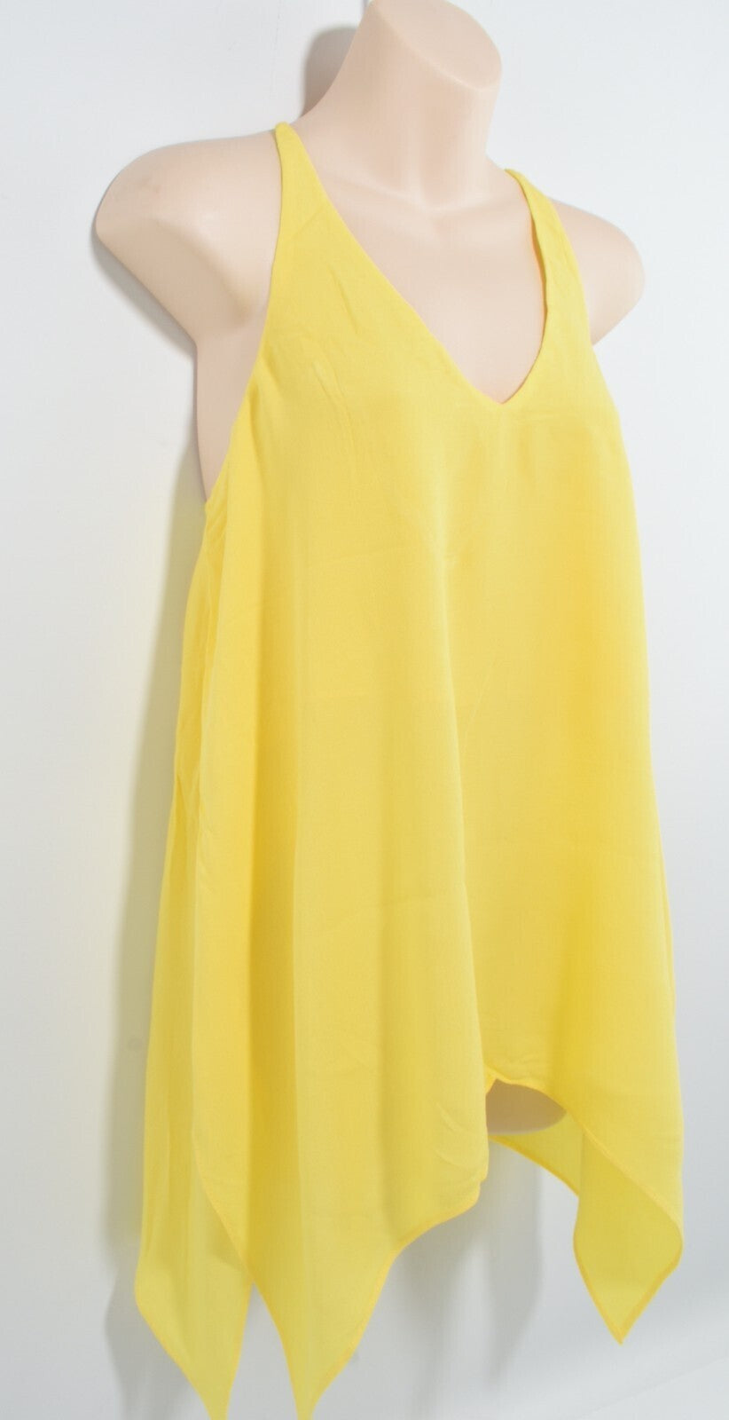 RIVER ISLAND 'Carmen' Womens Sleeveless Top, Yellow, size UK 8