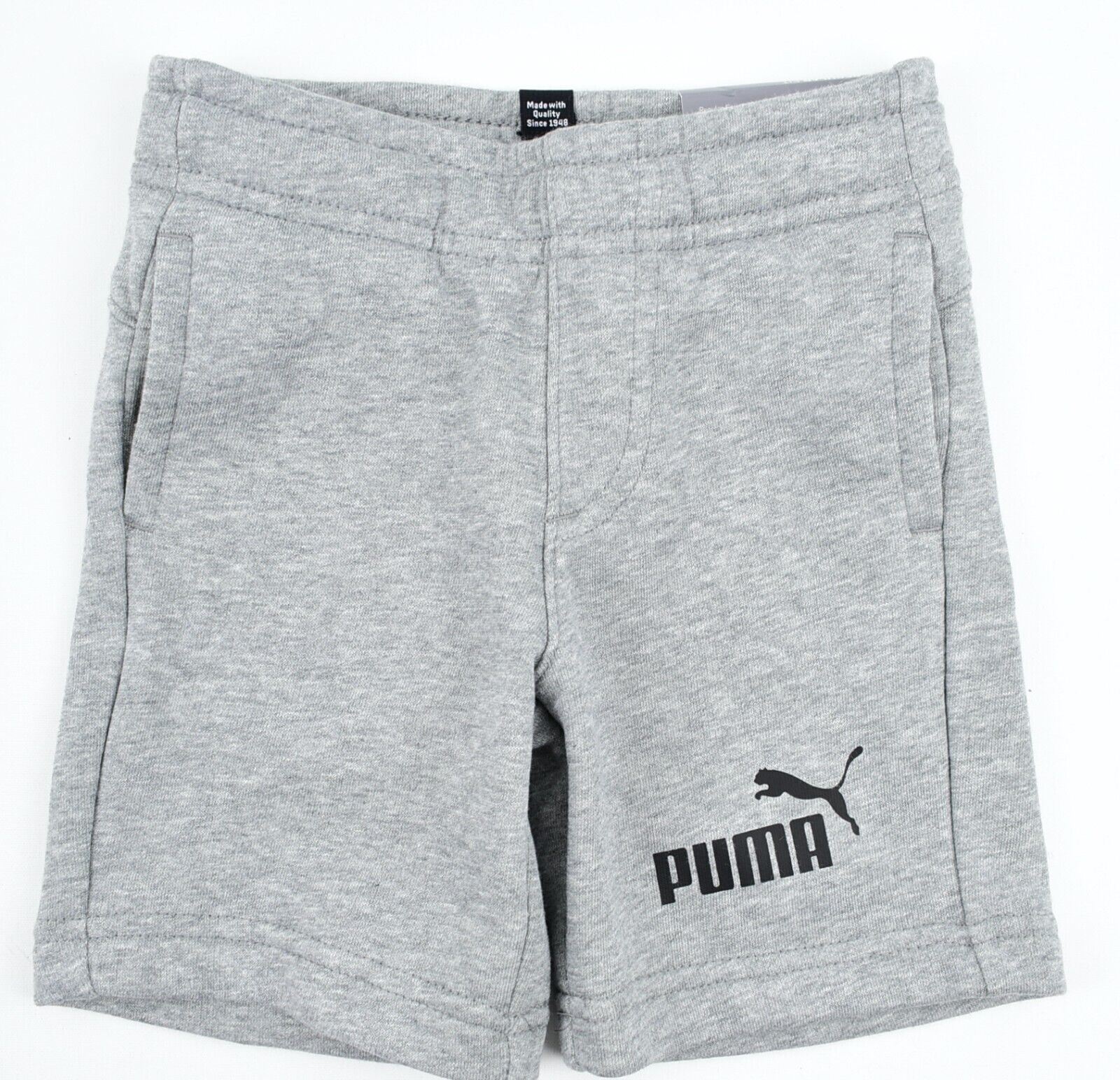 PUMA Kids Boys French Terry Sweatshorts, Grey, size 2-3 years