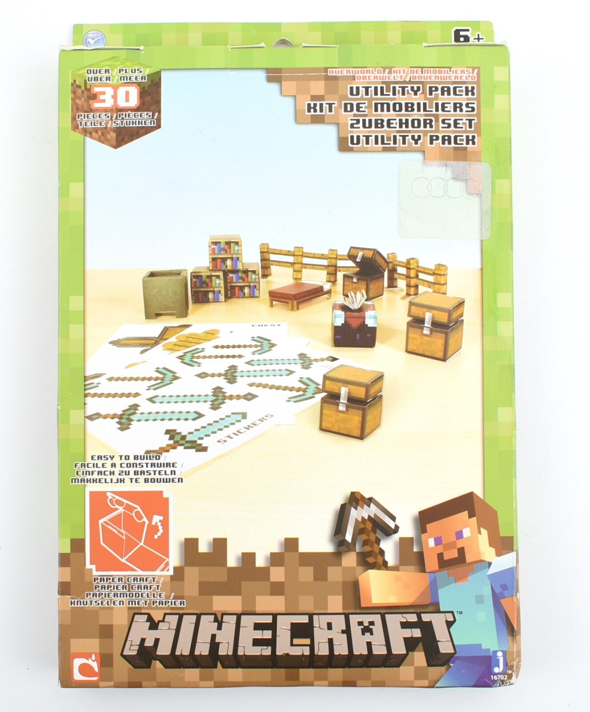 Minecraft Overworld UTILITY PACK - Easy To Build Paper Craft Pack (30+ Pieces)