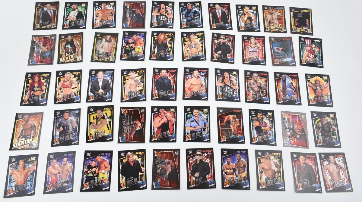 Topps Slam Attax Then Now Forever  - Trading Cards Bundle : Tin + 50 Cards