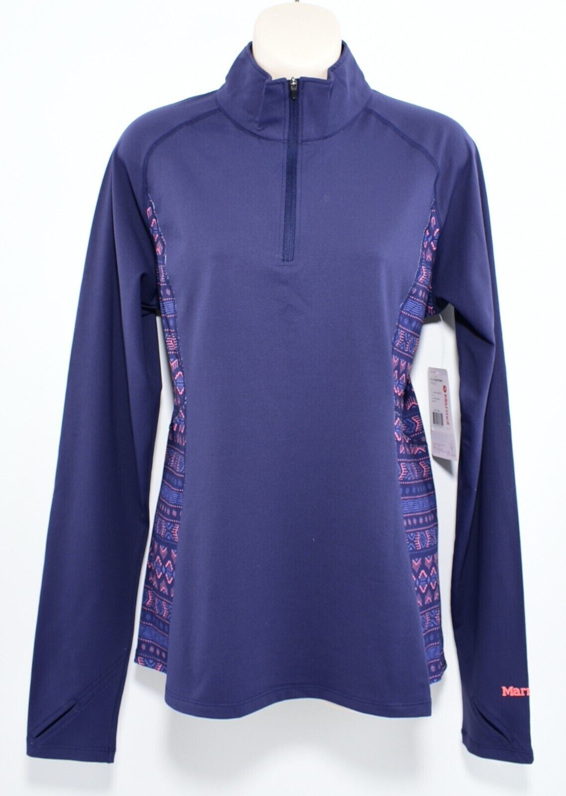 MARMOT Womens Midweight Meghan 1/2 Zip Top, Arctic Navy Yucatan, size L