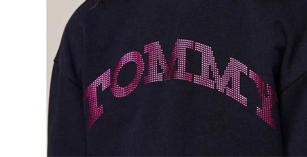Girls Tommy Hilfiger Dot Foil Crew Neck Sweatshirt Juniors Age 14years