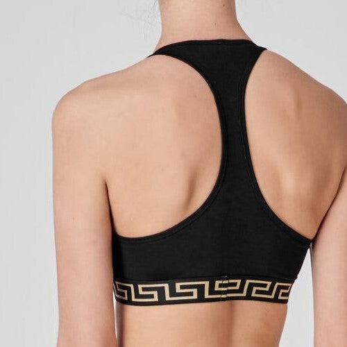 Versace Icon Greca Border Sports Bra Small (Versace Size 2 ) GB/UK 34
