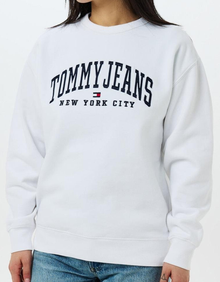 Womens Tommy Jeans Varsity Crew Neck Sweatshirt UK12 Medium