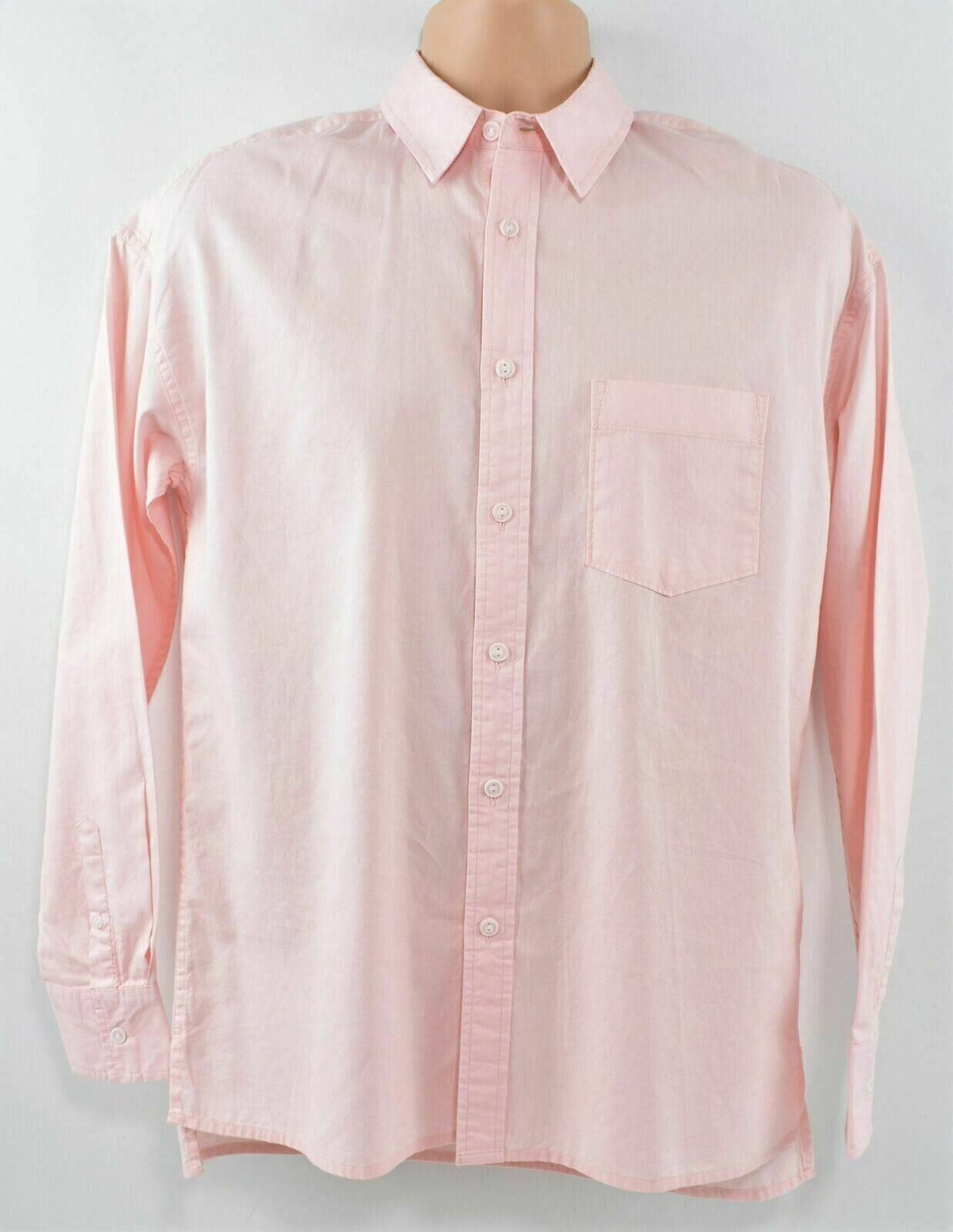 TOPMAN Men's Long Sleeved Casual Shirt, Pastel Pink, size S