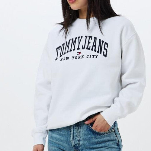Womens Tommy Jeans Varsity Crew Neck Sweatshirt UK12 Medium