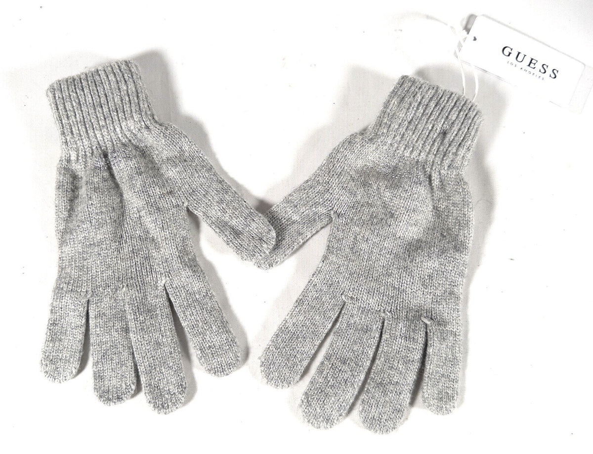 GUESS Women's Cashmere Blend Knitted Gloves, Grey, size M *defects*