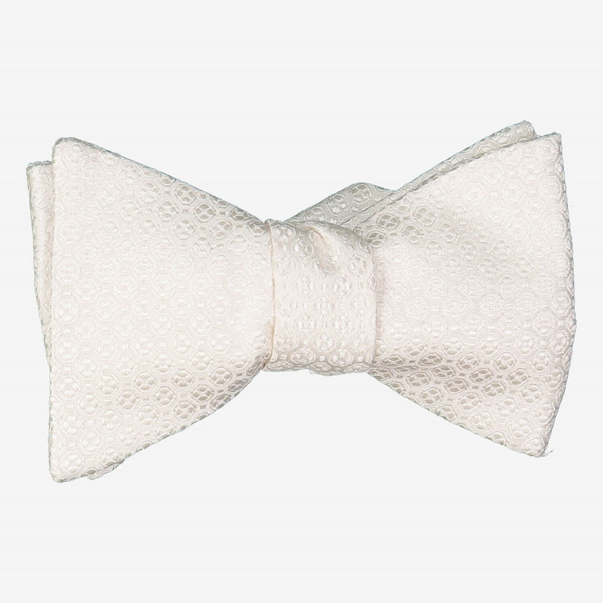 Mens Eton White Medallion Silk Bow Tie