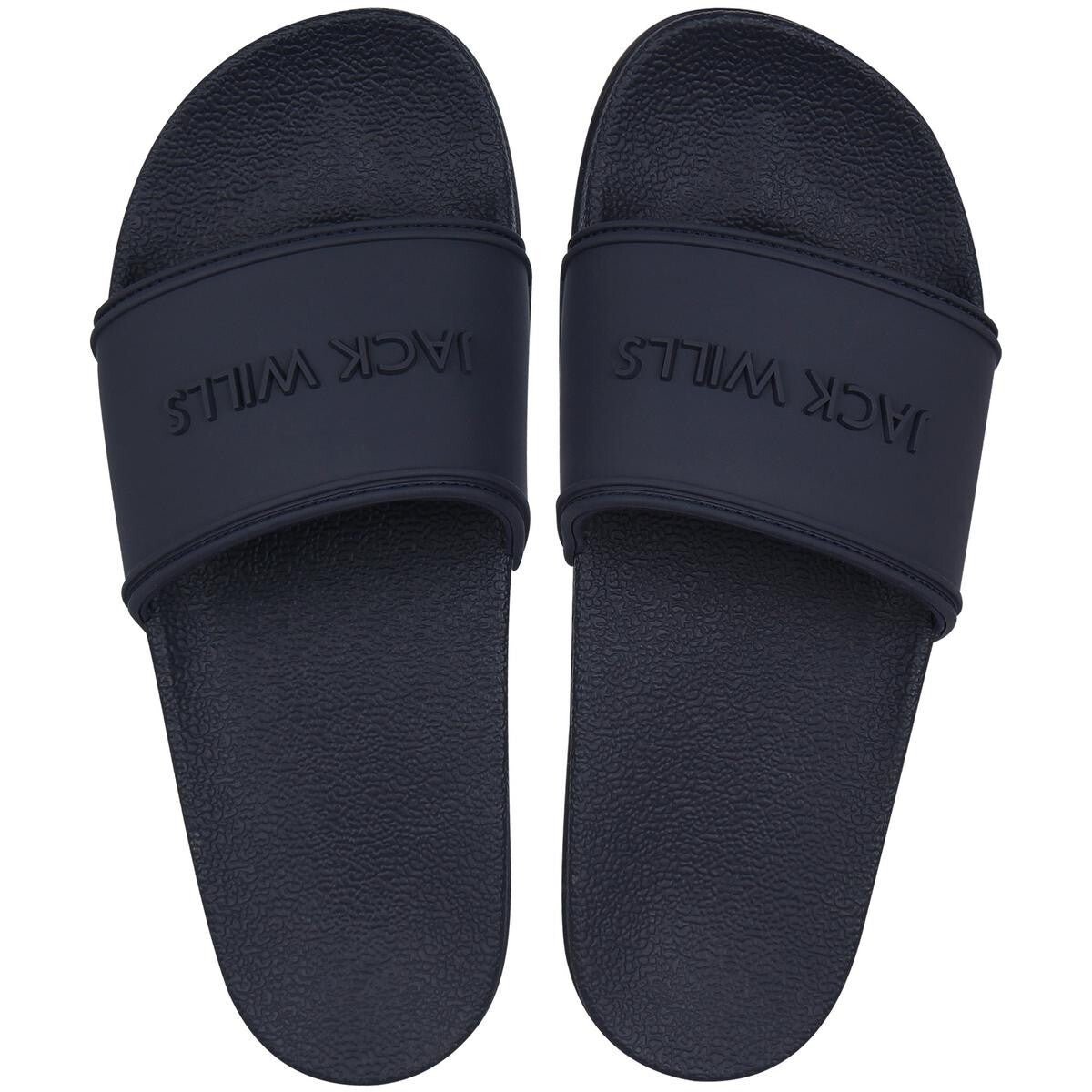 Womens Jack Wills Logo Sliders Navy  Blue Size UK 3 - 4