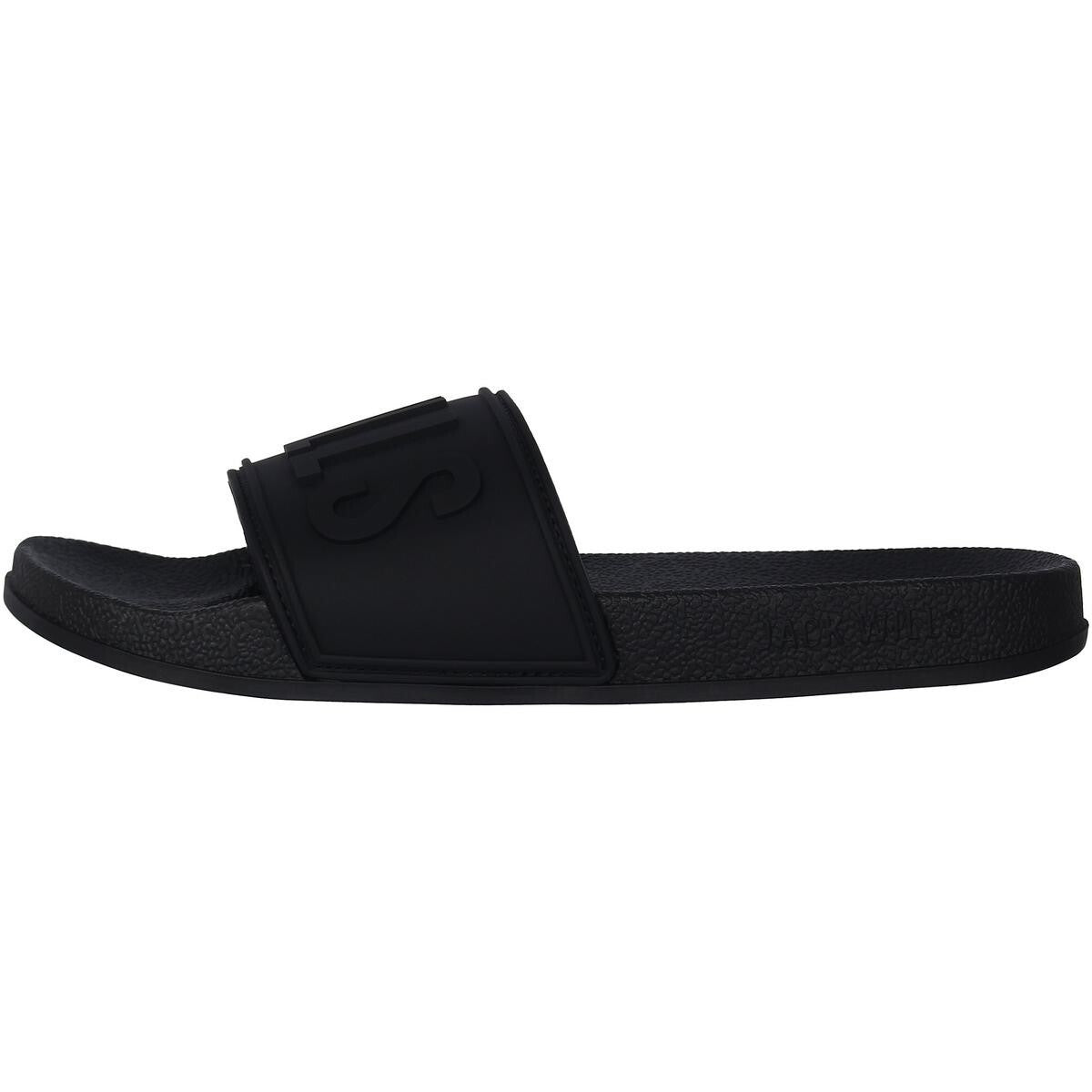 Womens Jack Wills Logo Winsford Sliders Black Size UK 3 - 4