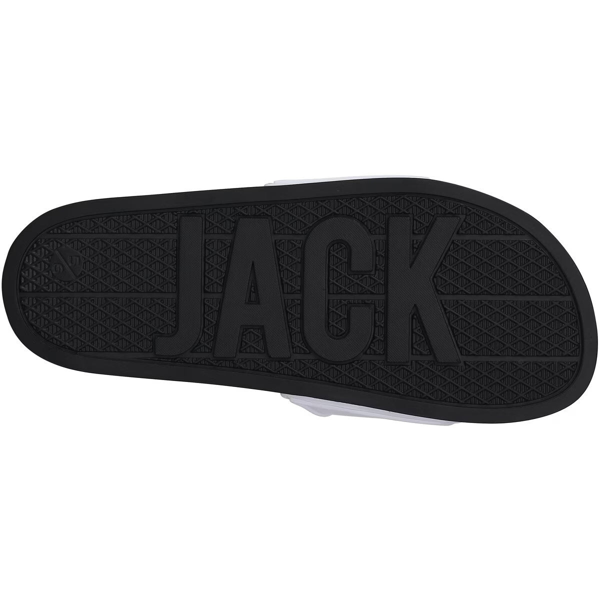 Womens Jack Wills Logo Winsford Sliders White and Black Size UK 3 - 4