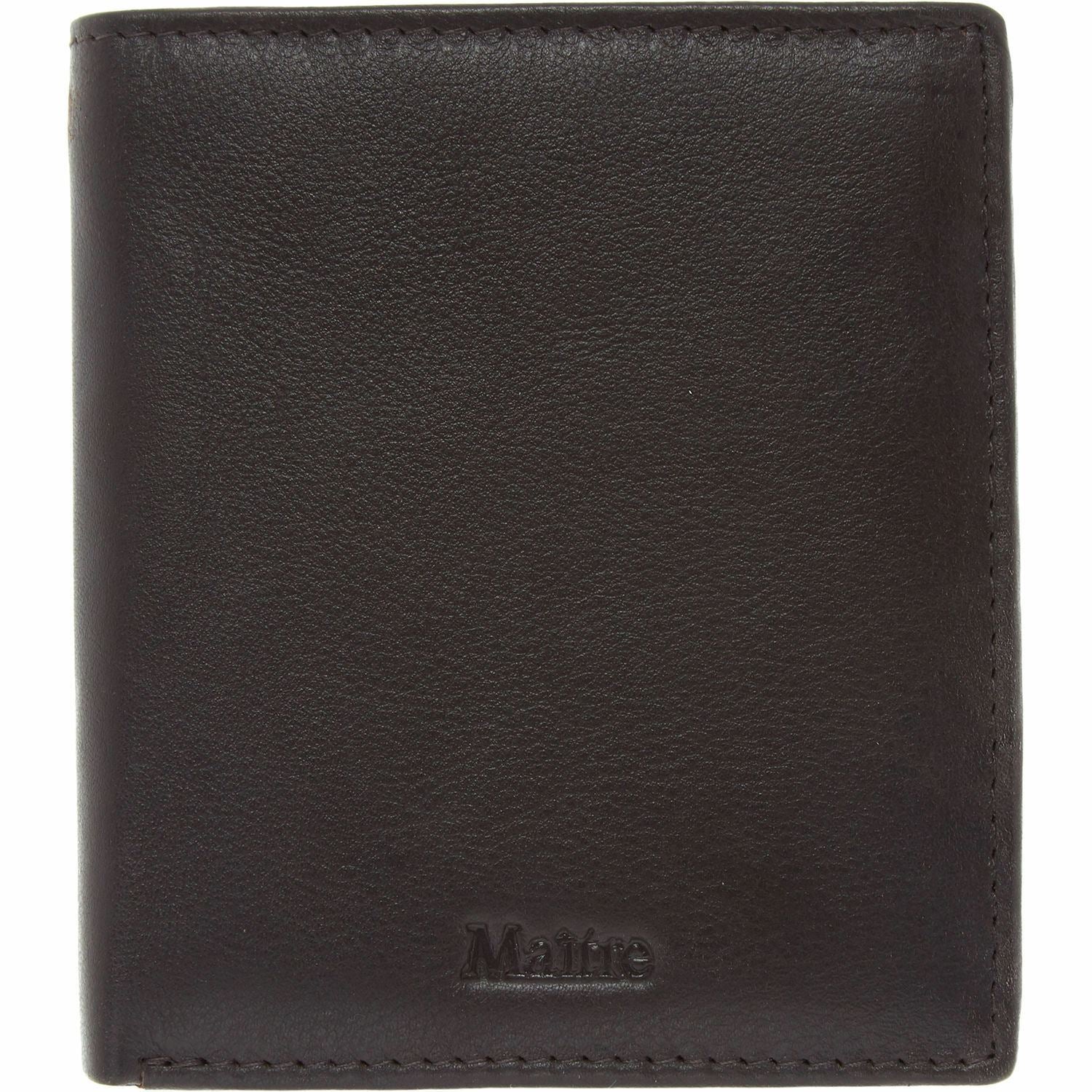 MAITRE Dark Brown Genuine Leather Bi-Fold Men's Wallet rrp Â£32