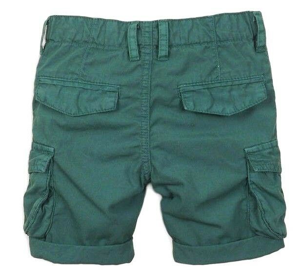 MINOTI Baby Boy 'Desert 2' Green Woven Canvas Combat Shorts size 12 months