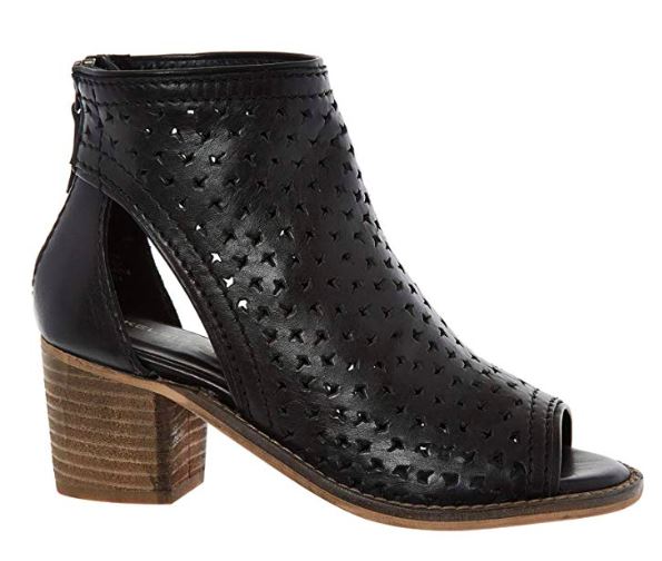 KELSI DAGGER BROOKLYN Women's Cut-Out Heels Boots Leather Black UK 5 UK 6 UK 7