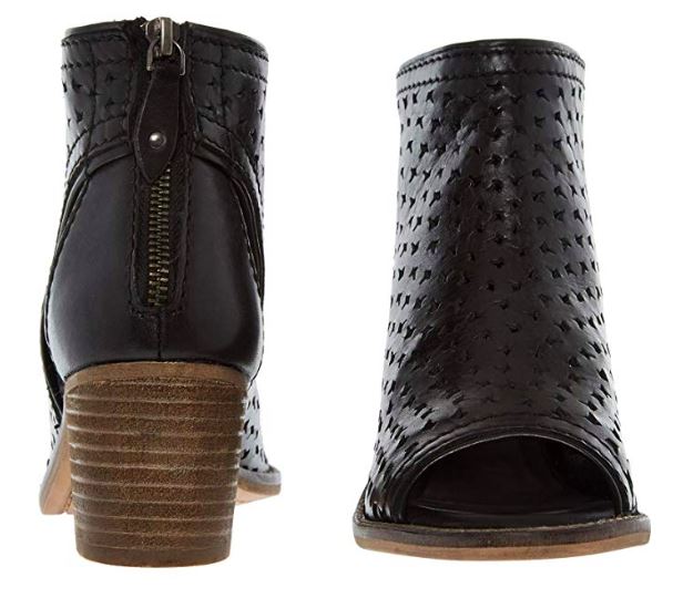 KELSI DAGGER BROOKLYN Women's Cut-Out Heels Boots Leather Black UK 5 UK 6 UK 7