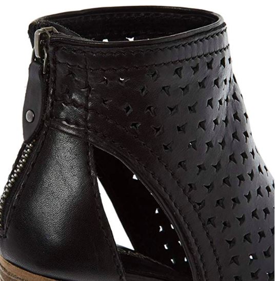 KELSI DAGGER BROOKLYN Women's Cut-Out Heels Boots Leather Black UK 5 UK 6 UK 7