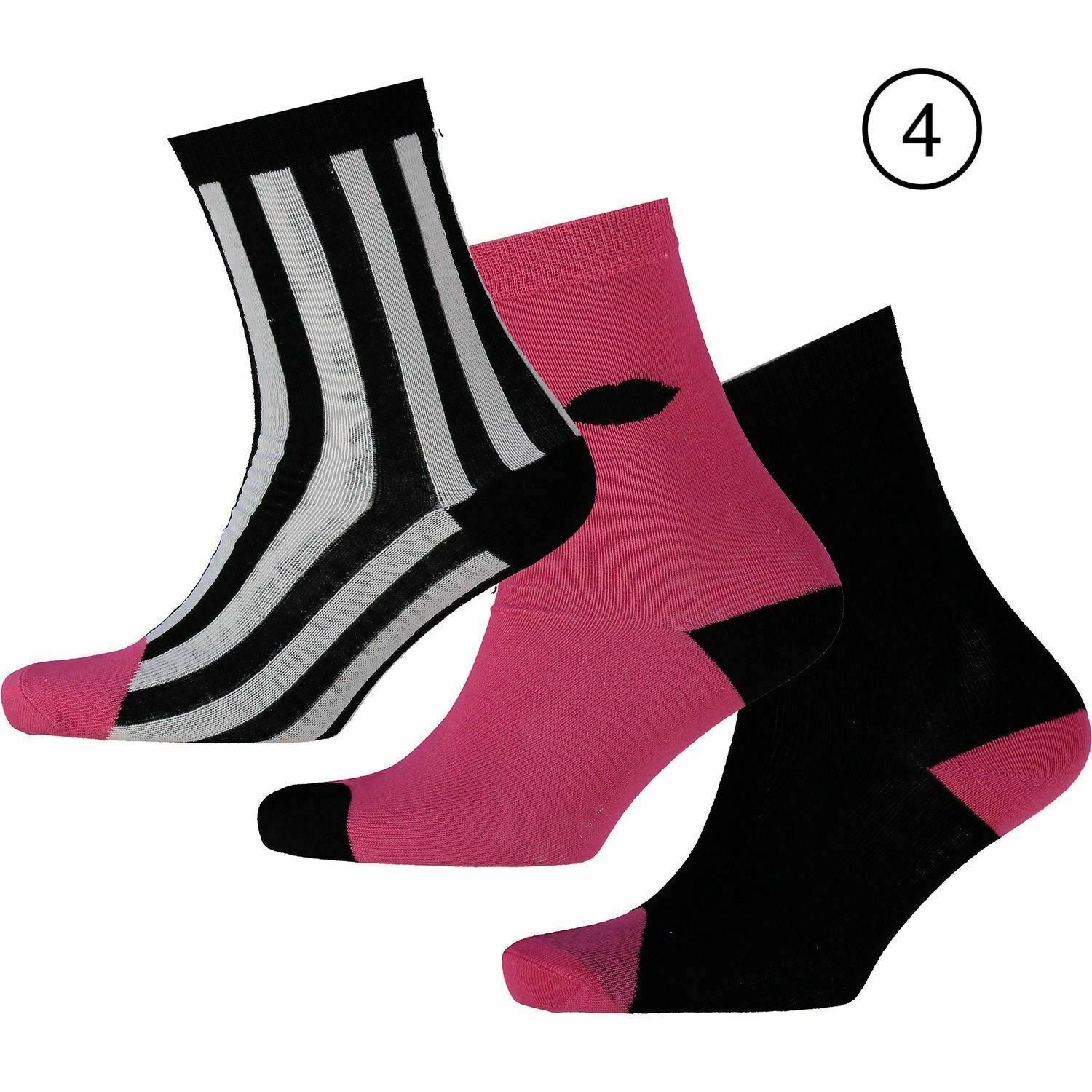 LULU GUINNESS WOMENS SOCKS 3-Pack size UK 4-8, Various designs