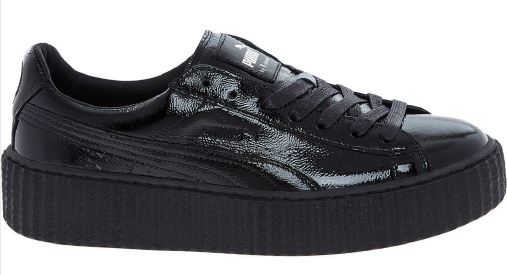 PUMA x FENTY by Rhianna Women's Black Creeper Patent Platform Trainers