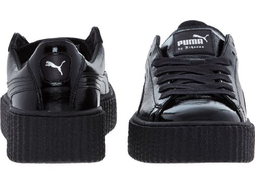 PUMA x FENTY by Rhianna Women's Black Creeper Patent Platform Trainers