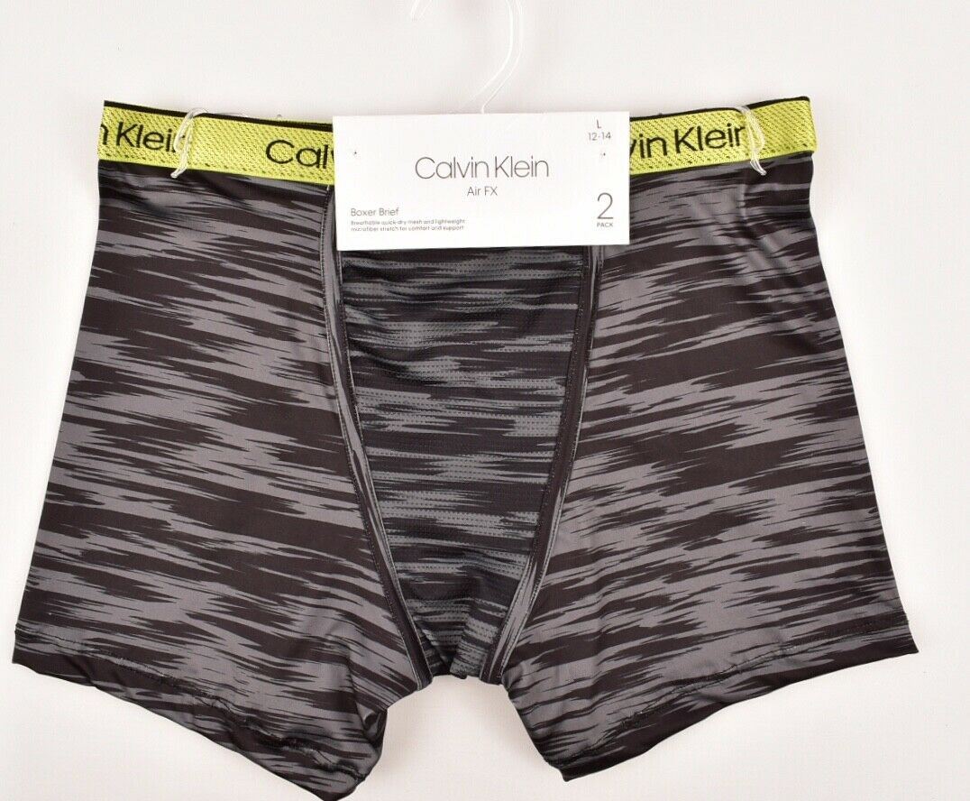 CALVIN KLEIN Boys AIRFX 2pk Boxers 6 y 7 y 8 y 9 y 10 y 11 y 12 y 13 y 14 years