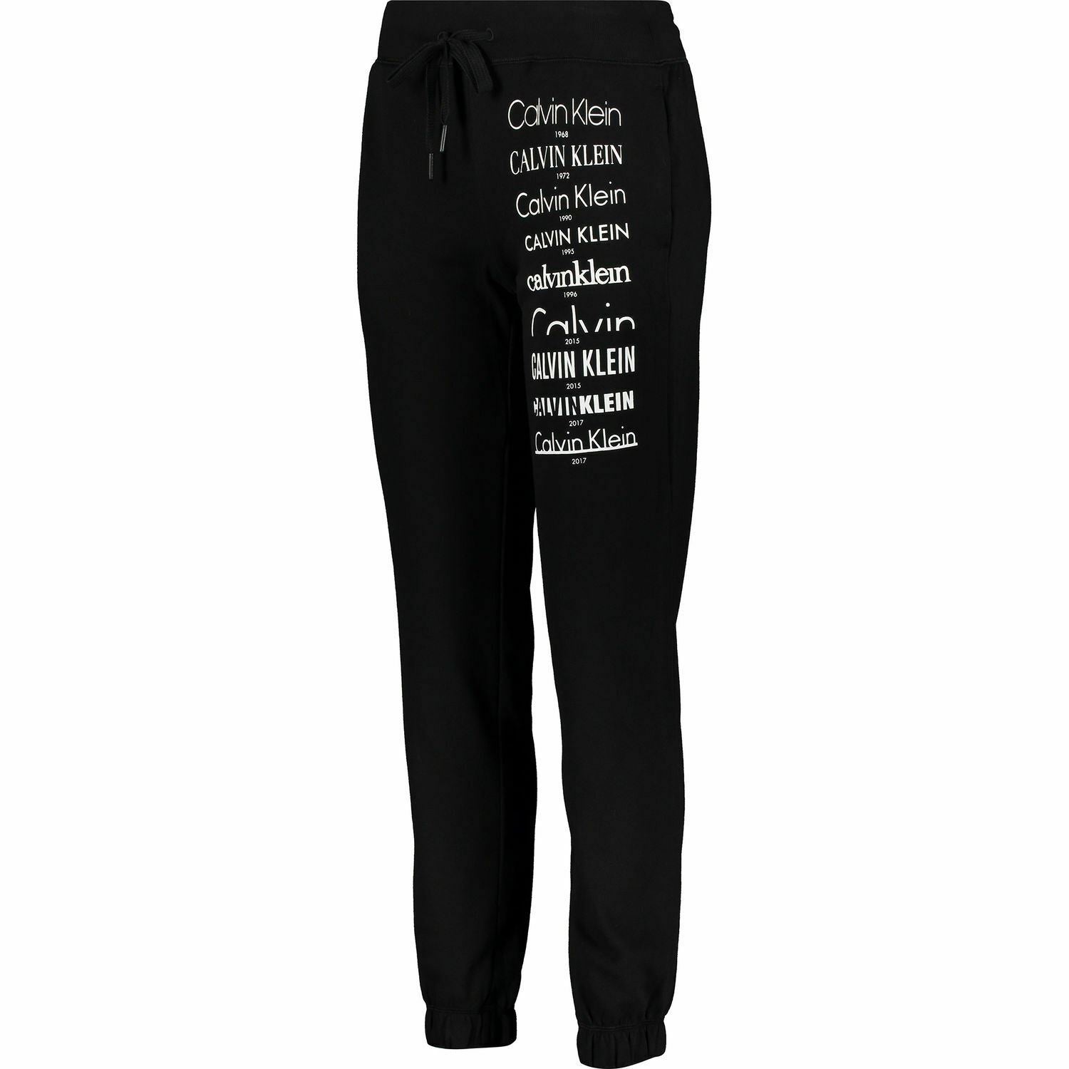 CALVIN KLEIN Womens Black & White Heritage Logo Joggers Loungewear size M size L