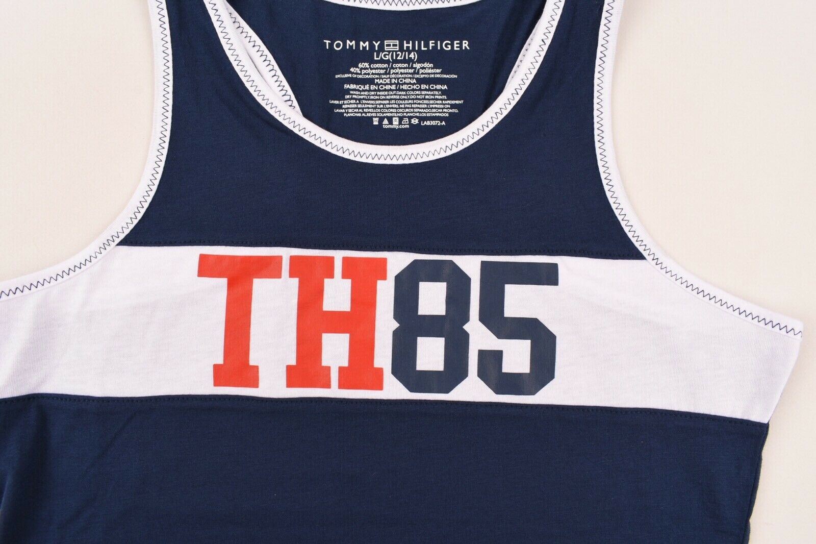 TOMMY HILFIGER Girls' Kids' Racer Back Vest, Tank Top, Flag Blue, 12-14 Years