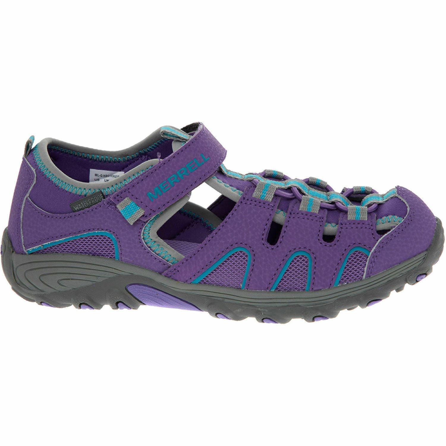 MERRELL Girls' Kids' H2O HIKER Sandals, Purple/Grey, sizes UK junior 3