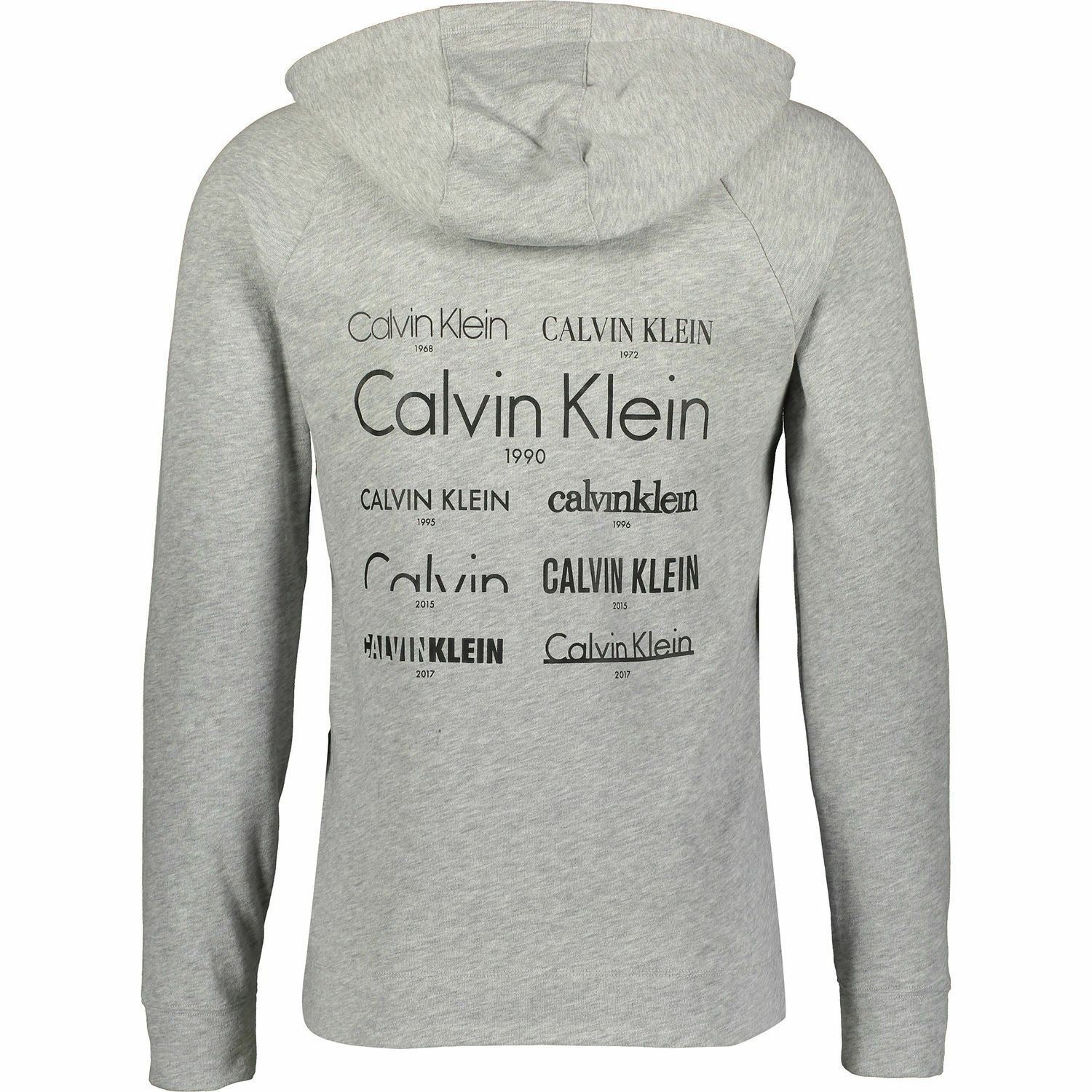 CALVIN KLEIN SLEEPWEAR  Men's Grey Marl Zip Up Lounge Hoodie, size SMALL