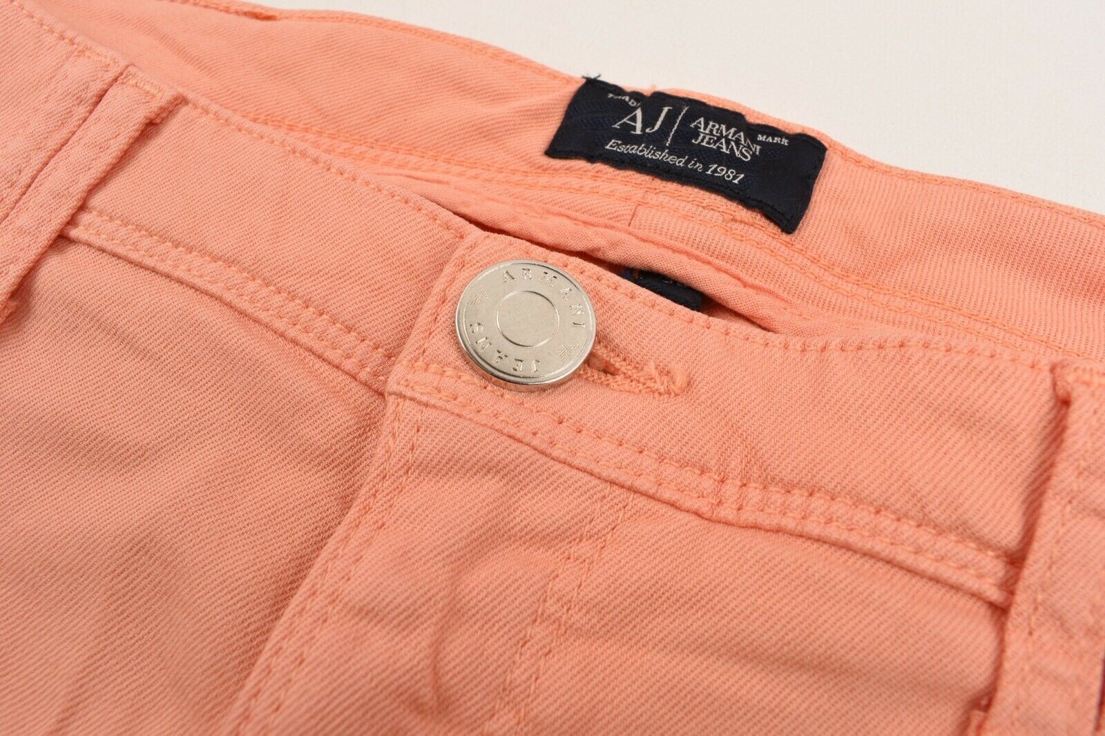 ARMANI JEANS Women's J28 Skinny Fit Twill Denim Jeans, Peach, sizes W26 W28 W30