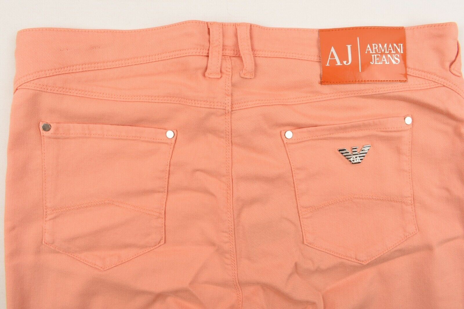 ARMANI JEANS Women's J28 Skinny Fit Twill Denim Jeans, Peach, sizes W26 W28 W30