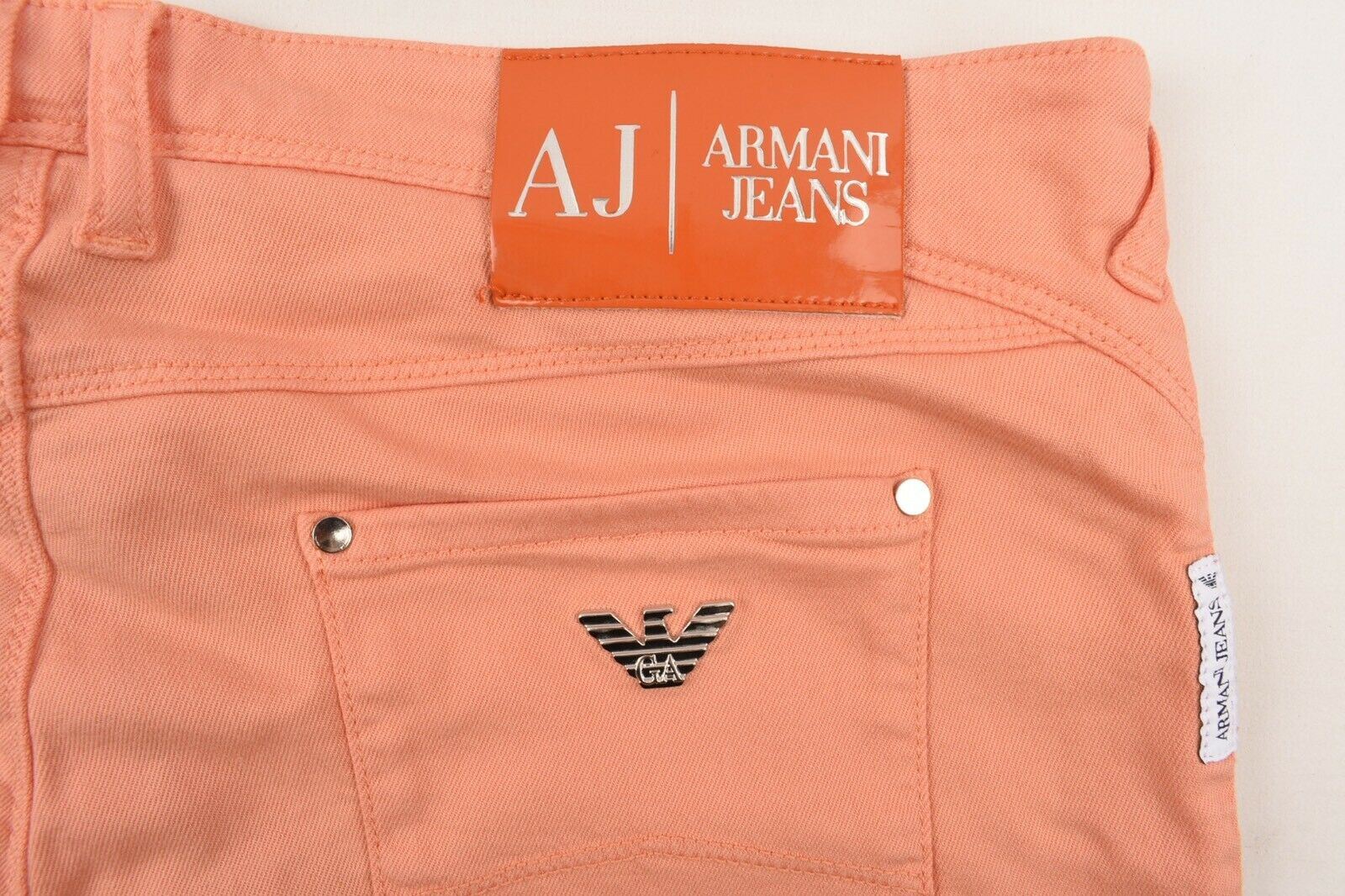 ARMANI JEANS Women's J28 Skinny Fit Twill Denim Jeans, Peach, sizes W26 W28 W30