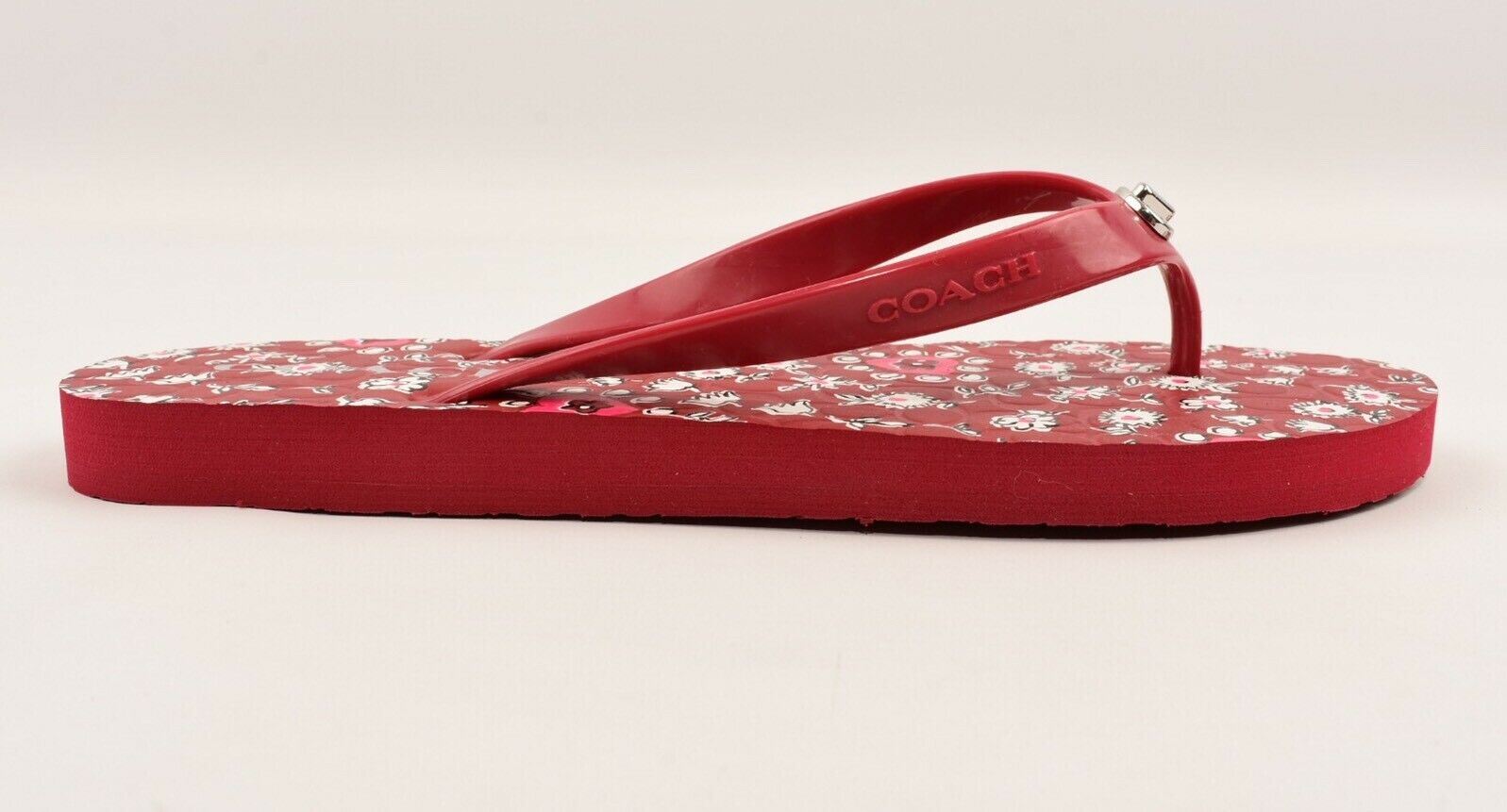 COACH Womens ABBIGAIL Flip Flops Sandals Red UK 2.5 UK 3.5 UK 4.5 UK 5.5 UK 6.5