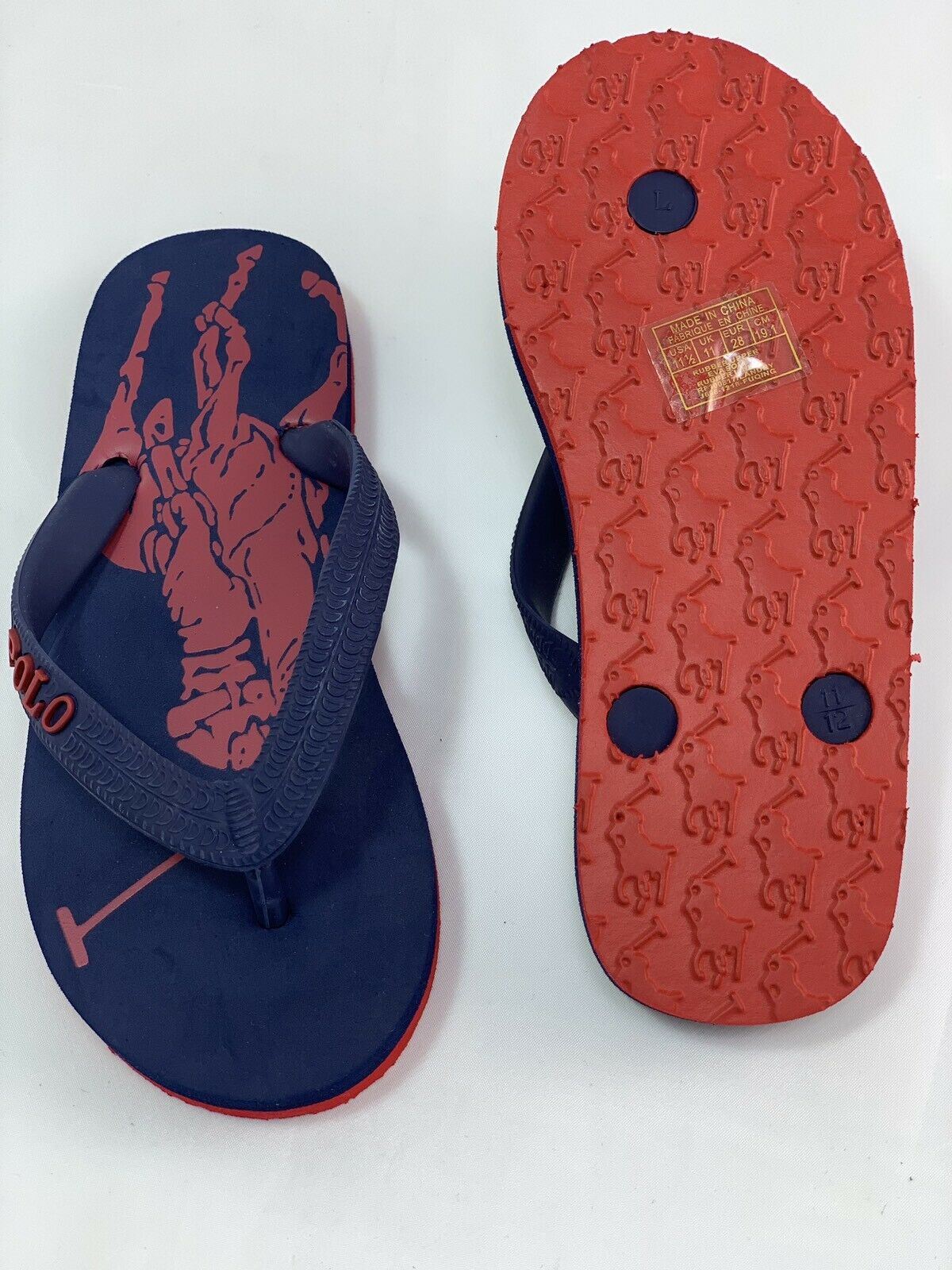 POLO RALPH LAUREN Baby Boys' Flip Flops Sandals Blue UK infant 10 / EU 27