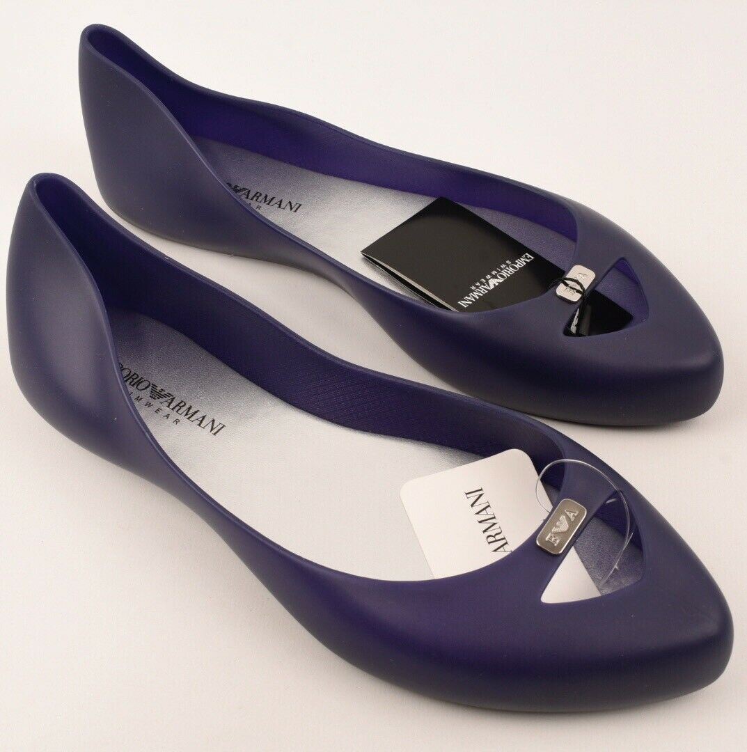 EMPORIO ARMANI Swimwear - Women's Jelly Ballet Flats, Purple - size UK 6