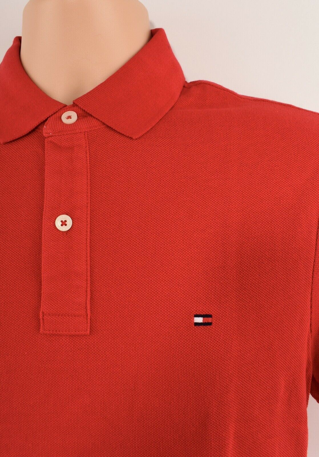 TOMMY HILFIGER Men's Cotton Pique Polo Shirt, Red, size S /size M /size L
