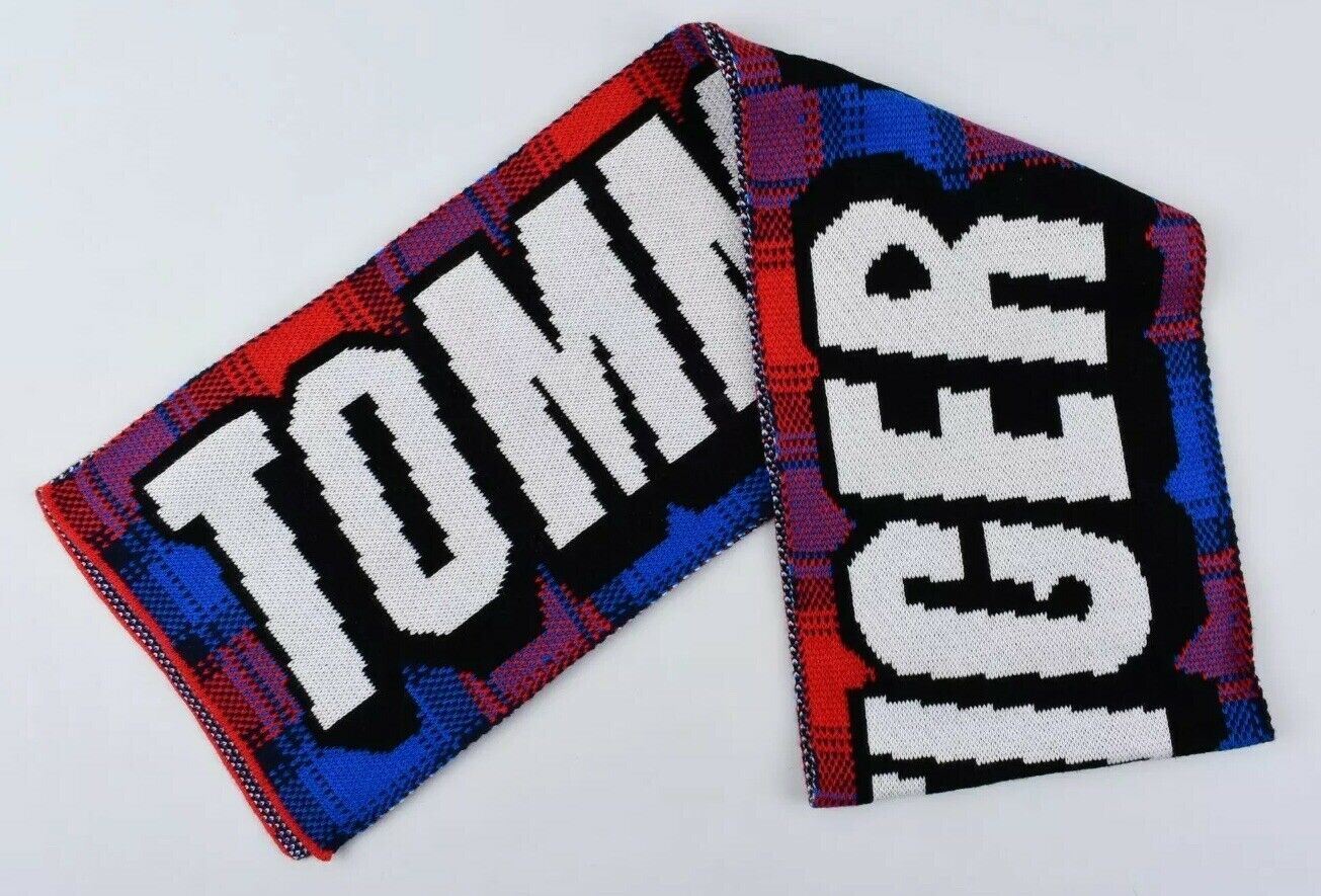 Men's TOMMY HILFIGER Branded Knitted Scarf, Multicoloured 27x192 cm