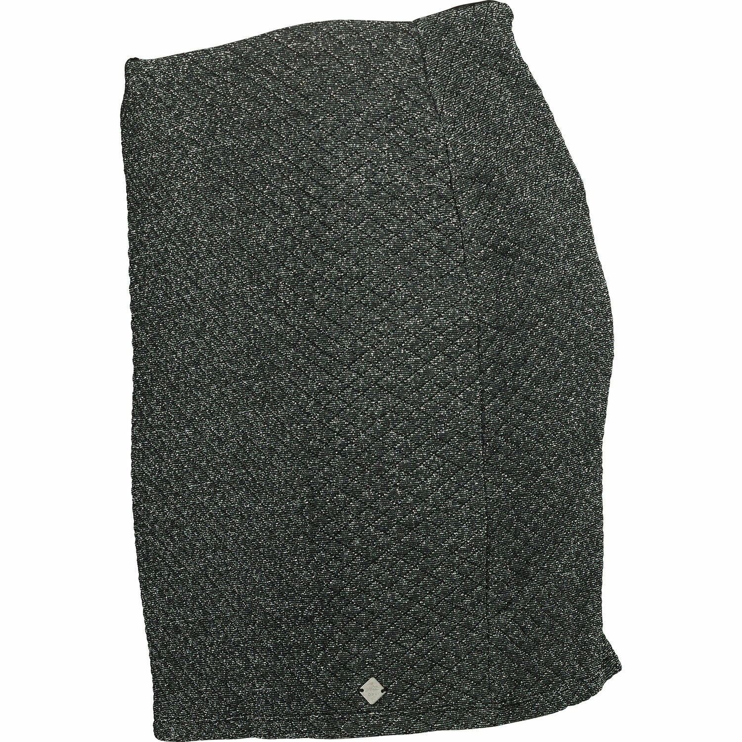 SUPERDRY Women's EDISON Black/Silver Sparkle Mini Skirt, size S / UK 10