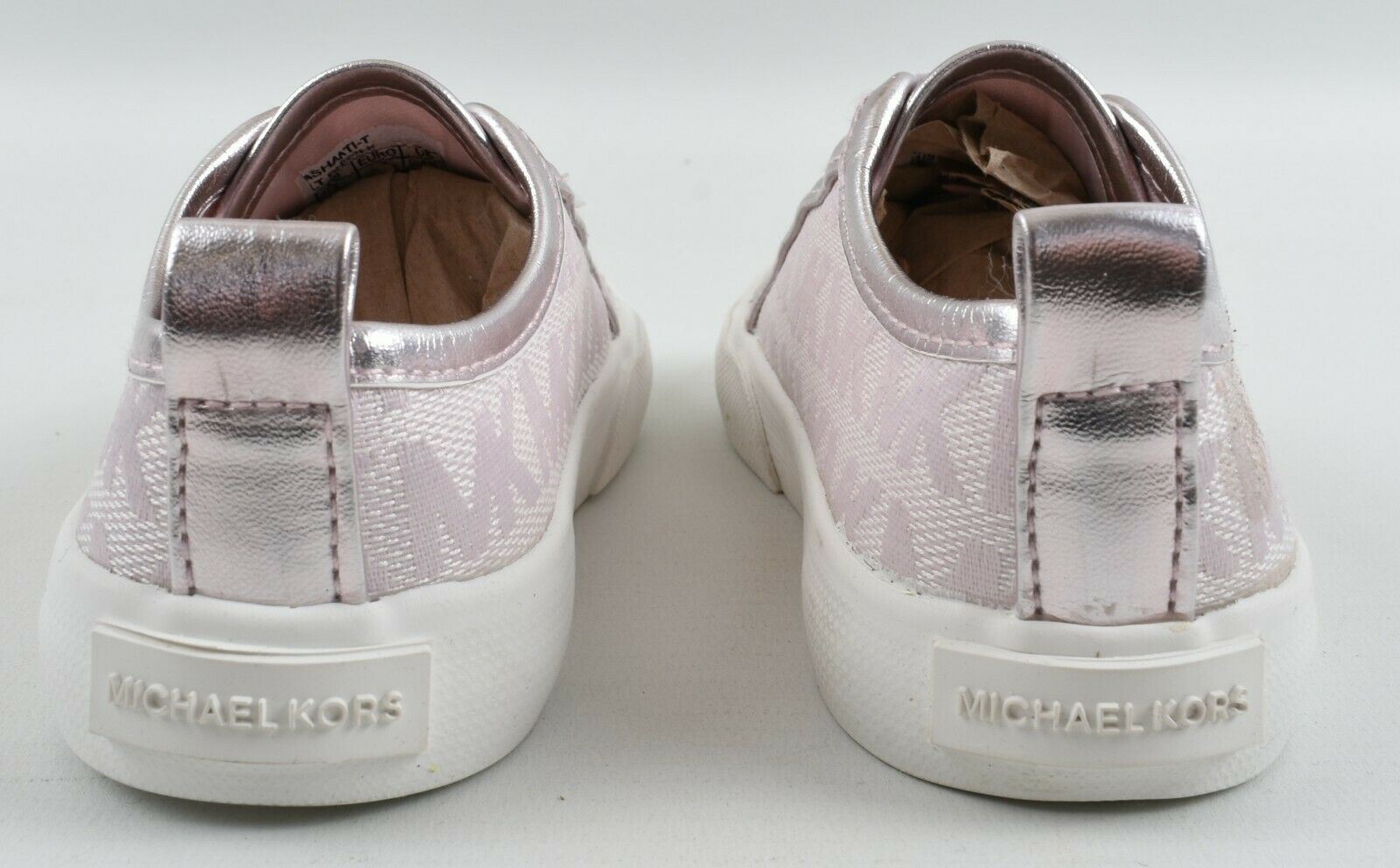 MICHAEL KORS Baby Girls' ASHANTI Light Purple Monogram Trainers, UK infant 5.5