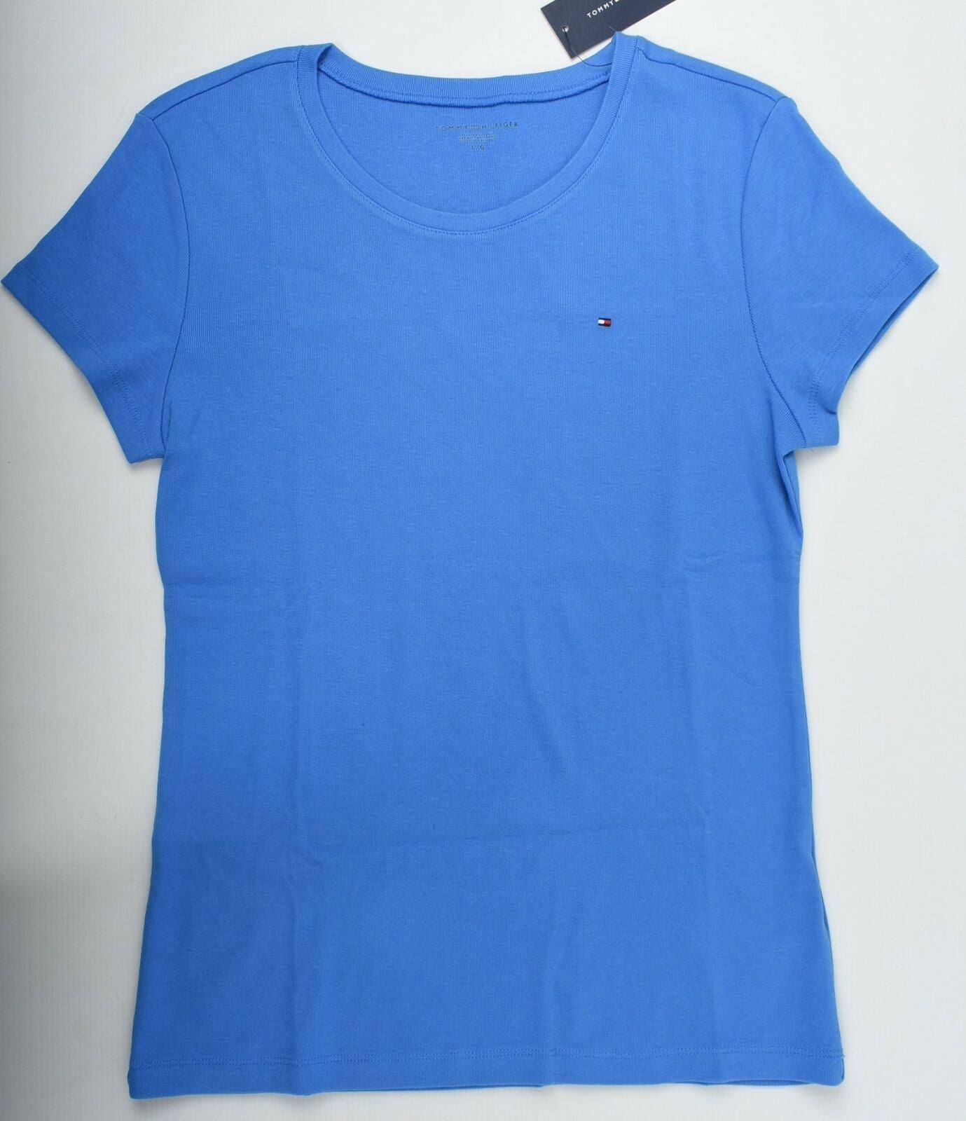 TOMMY HILFIGER Women's/Girl's Short Sleeve Round Neck Long T-Shirt- Size L