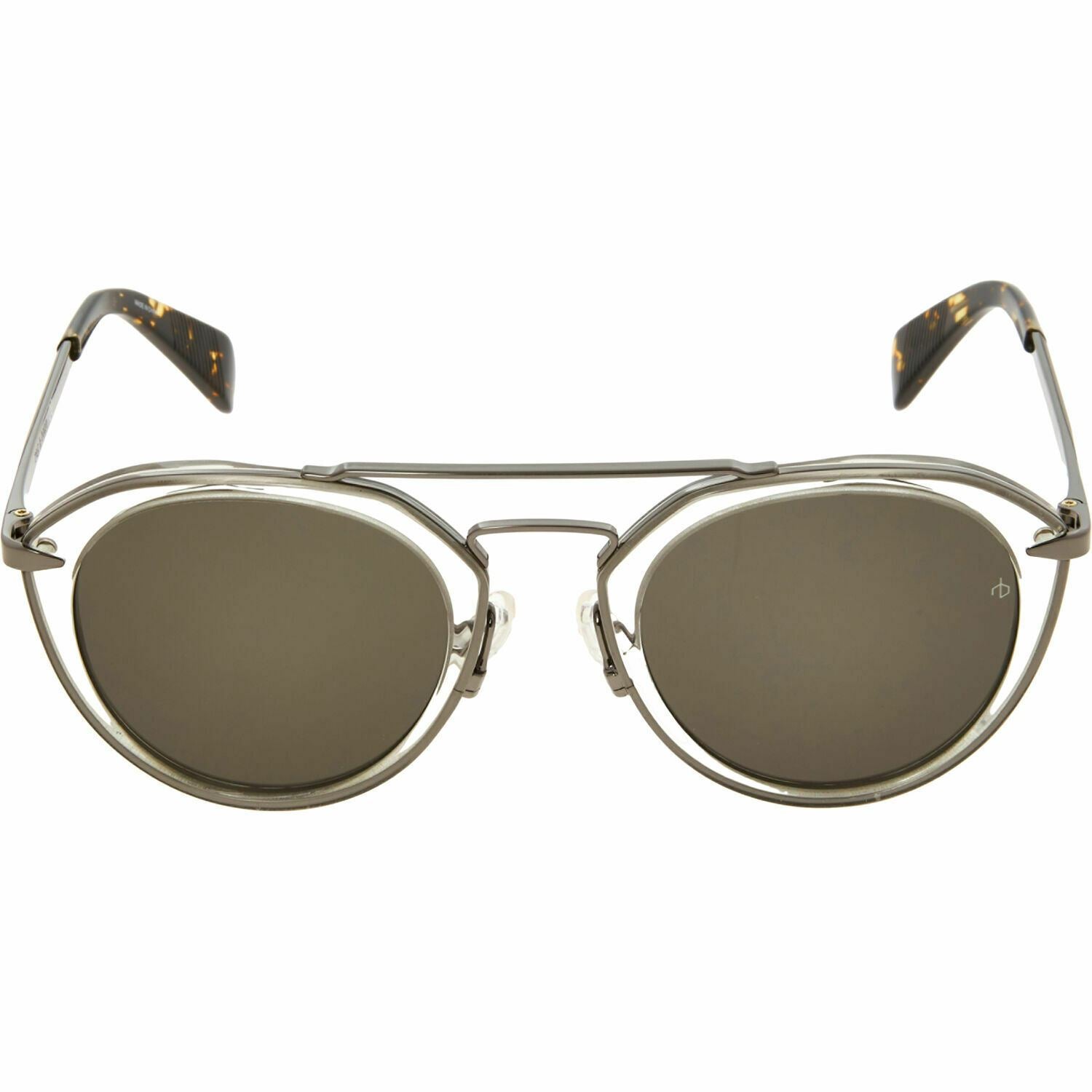 RAG & BONE Women's Round Sunglasses, Silver/Grey RNB1017/S