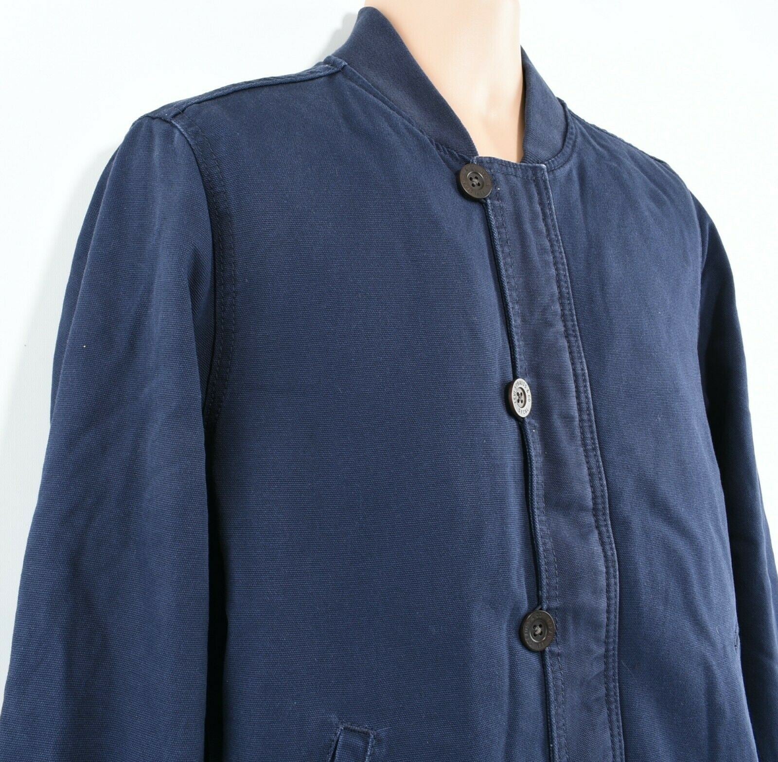 LEVI'S Men's Navy Blue Canvas Fleece Lined Jacket, size SMALL