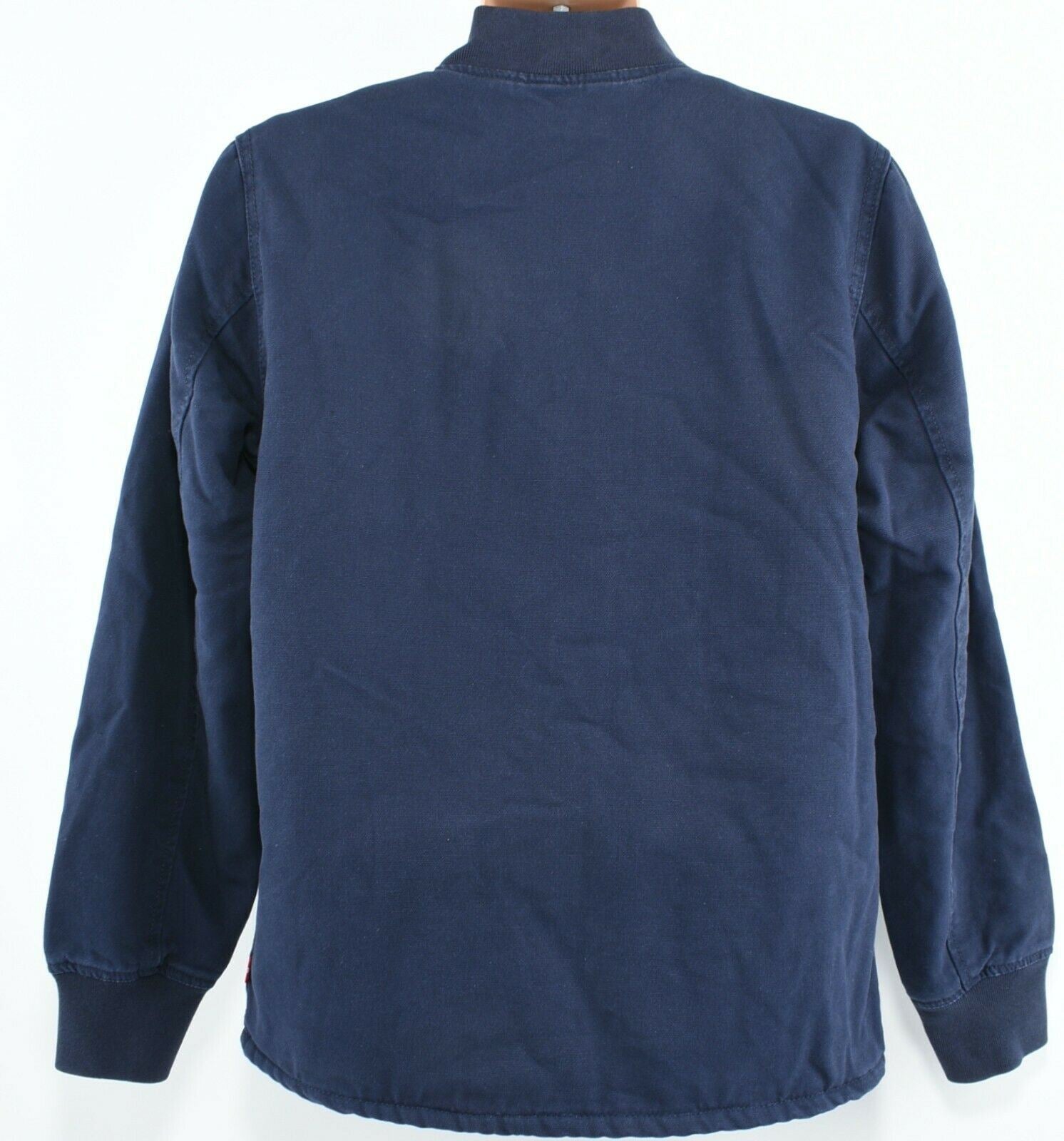 LEVI'S Men's Navy Blue Canvas Fleece Lined Jacket, size SMALL