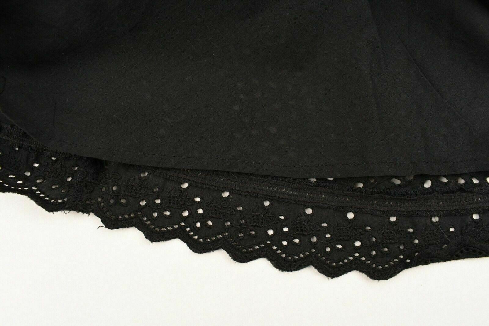 LAUREN RALPH LAUREN Women's Embroidered A-Line Skirt, Black, size XS /size XL
